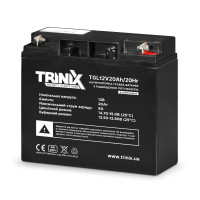 Аккумуляторная батарея гелевая 12В 20Ач Trinix TGL12V20Ah/20Hr GEL Super Charge Аккумуляторная батарея гелевая 12В 20Ач Trinix TGL12V20Ah/20Hr GEL Super Charge