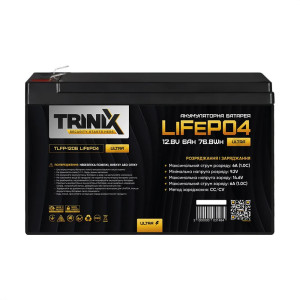 Аккумуляторная батарея литий-железо-фосфатная 12.8В 6Ач Trinix TLFP-1206 Ultra LiFePO4