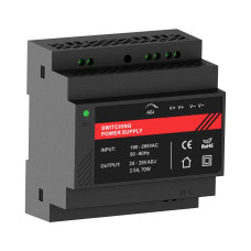 Джерело безперебійного живлення Kraft PSU-24025DIN(P) 24V з кріпленням на DIN-рейку Джерело безперебійного живлення Kraft PSU-24025DIN(P) 24V з кріпленням на DIN-рейку