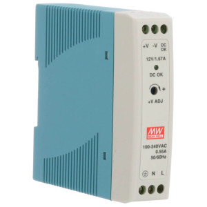 Блок питания MDR-20-12 Mean Well на DIN-рейке
