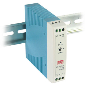 Блок питания MDR-20-12 Mean Well на DIN-рейке