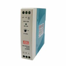 Блок питания MDR-20-24 Mean Well на DIN-рейке