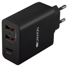 Мережевий зарядний пристрiй Canyon H-08 black (QC/PD 30W) Мережевий зарядний пристрiй Canyon H-08 black (QC/PD 30W)