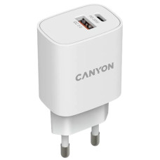 Мережевий зарядний пристрiй Canyon H-08 white (QC18W/PD 20W) Мережевий зарядний пристрiй Canyon H-08 white (QC18W/PD 20W)