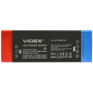 Блок живлення для LED стрічки VIDEX (VL-LST-P100-12V) DC12V 8.25A 100W IP20