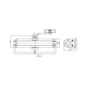 Дверной доводчик Dortec DT-64 White
