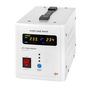 ДБЖ з правильною синусоїдою 12V LPY-PSW-500VA+ (350Вт) 5A/10A