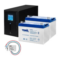Комплект резервного живлення: Kraft PSW1000VA/800W(LCD)24V UPS + гелева батарея 1800 Вт*г Комплект резервного живлення: Kraft PSW1000VA/800W(LCD)24V UPS + гелева батарея 1800 Вт*г