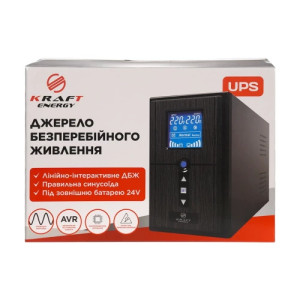 Комплект резервного питания: Kraft PSW1000VA/800W(LCD)24V UPS + гелевая батарея 1800 Вт*ч