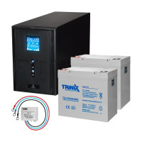 Комплект резервного живлення: Kraft PSW2000VA/1600W(LCD)24V UPS + гелева батарея 1143 Вт*г Комплект резервного живлення: Kraft PSW2000VA/1600W(LCD)24V UPS + гелева батарея 1143 Вт*г