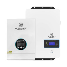 Комплект резервного питания: гибридный инвертор на 5kW Kraft + АКБ 48В 10240Втг Kraft KRF-48/200BWM LiFePO4 Комплект резервного питания: гибридный инвертор на 5kW Kraft + АКБ 48В 10240Втг Kraft KRF-48/200BWM LiFePO4