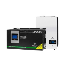 Комплект резервного питания: гибридный инвертор на 6kW Kraft + АКБ 48В 5120 Втг Kraft KRF-48/100BWM LiFePO4