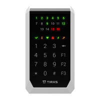 Клавіатура Tiras K-PAD16+ Black на 16 індикаторів зон з вбудованим зчитувачем NFC/Mifare