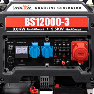 Генератор бензиновый трехфазный 9 кВт Bison BS12000-3