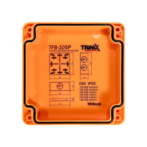 Огнестойкая распределительная коробка Trinix TFB-105P 4x5