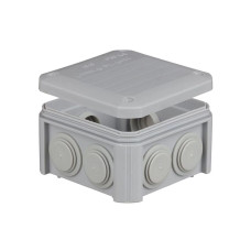 Коробка розподільча зовнішня 85×85×40 мм IP55 з кришкою UNIKA IB005