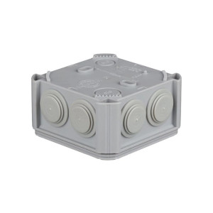 Коробка розподільча зовнішня 85×85×40 мм IP55 з кришкою UNIKA IB005