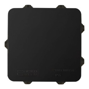 Распределительная коробка АСКО-УКРЕМ серии UAtmo Jet Black 100*100*50 (уп 20шт)