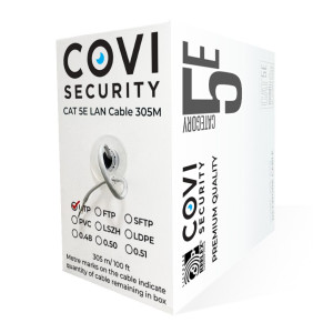 Кабель звита пара Covi Security UTP 4*2*0.5-CU кат.5е (UTP мідь внутрішній) бухта 305 м