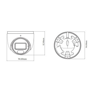 IP-відеокамера TVT TD-9544S4L-A(D/PE/AW1) 4Mp f=2.8mm, ІЧ+LED-підсвічування, з мікрофоном Black