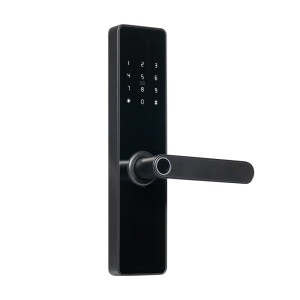 Замок біометричний автономний Trinix TRL-5101BTF Black L/R з Bluetooth, зчитувачем відбитків пальців і карт Mifare
