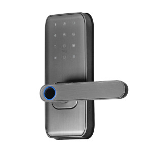 Замок биометрический автономный Trinix TRL-5406BTF Silver L/R с Bluetooth, считывателем отпечатков пальцев и карт Mifare