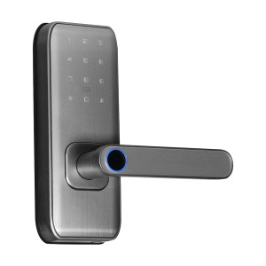 Замок биометрический автономный Trinix TRL-5406BTF Silver L/R с Bluetooth, считывателем отпечатков пальцев и карт Mifare