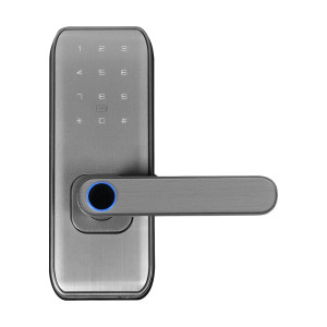 Замок биометрический автономный Trinix TRL-5406BTF Silver L/R с Bluetooth, считывателем отпечатков пальцев и карт Mifare