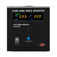 ДБЖ LogicPower LPY-PSW-2500VA+ (1800Вт) 10A/20A з правильною синусоїдою 24V ДБЖ LogicPower LPY-PSW-2500VA+ (1800Вт) 10A/20A з правильною синусоїдою 24V