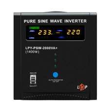 ДБЖ LogicPower LPY-PSW-2000VA+ (1400Вт) 10A/20A з правильною синусоїдою 24V ДБЖ LogicPower LPY-PSW-2000VA+ (1400Вт) 10A/20A з правильною синусоїдою 24V