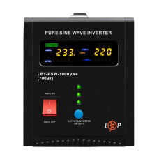 ДБЖ LogicPower LPY-PSW-1000VA+ (700Вт) 10A/20A з правильною синусоїдою 12V ДБЖ LogicPower LPY-PSW-1000VA+ (700Вт) 10A/20A з правильною синусоїдою 12V