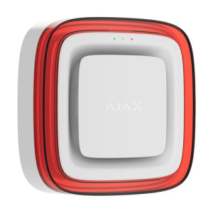 Бездротовий адресний пожежний оповіщувач світлозвуковий Ajax EN54 FireProtect (Sounder/VAD) Jeweller White