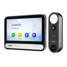 Комплект IP-відеодомофона TVT TE-KT6101-001 з WiFi Black: відеодомофон 7", відеопанель 2Mp