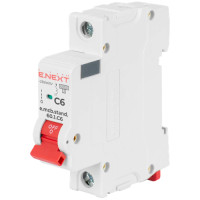Модульный автоматический выключатель Enext e.mcb.stand.60.1.C6, 1р, 6А, C, 6кА Модульный автоматический выключатель Enext e.mcb.stand.60.1.C6, 1р, 6А, C, 6кА