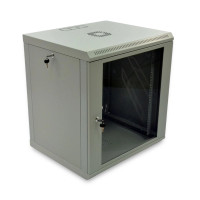 Шафа серверна SteelNet 12U 600 x 600 для мережевого обладнання (скло, сірий) Шафа серверна SteelNet 12U 600 x 600 для мережевого обладнання (скло, сірий)