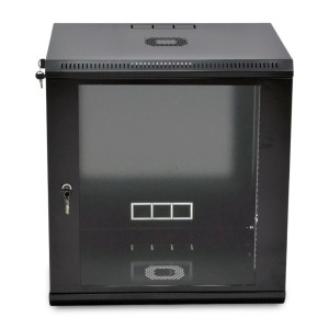 Шкаф серверный SteelNet 12U 600 x 600 для сетевого оборудования (стекло, черный)