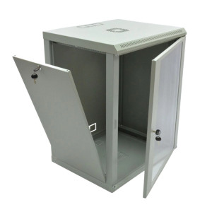 Шкаф серверный SteelNet 15U 600 x 500 для сетевого оборудования (стекло, серый)