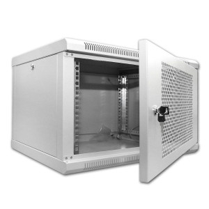 Шкаф серверный SteelNet 9U 600 x 450 для сетевого оборудования (перфорация, серый)