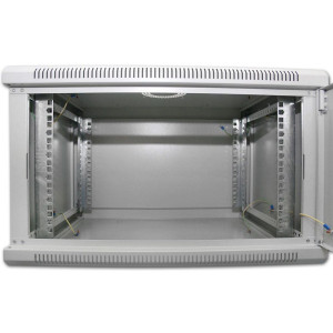 Шкаф серверный SteelNet 9U 600 x 450 для сетевого оборудования (перфорация, серый)