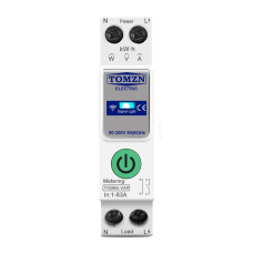Розумний автоматичний вимикач TOMZN TOB9S-VAP 63A з Wi-Fi (Tuya) та захисним реле напруги Розумний автоматичний вимикач TOMZN TOB9S-VAP 63A з Wi-Fi (Tuya) та захисним реле напруги