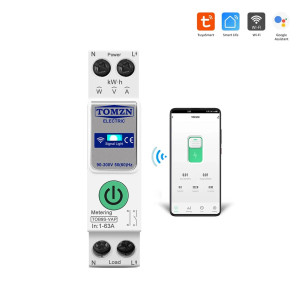 Розумний автоматичний вимикач TOMZN TOB9S-VAP 63A з Wi-Fi (Tuya) та захисним реле напруги