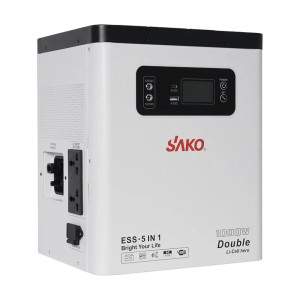 Портативна зарядна станція Sako Alpha-ESS-1000W/2KWh, потужність 1000 Вт, енергоємність 2009.6 Вт/год, LifePO4
