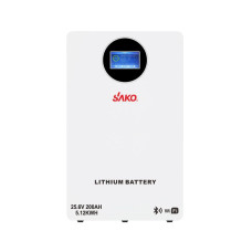 Акумуляторна батарея Sako Li-Sun series SK-25.6V200Ah LiFePO4 200А*год 25.6В 5120Вт*год настінний / підлоговий монтаж Акумуляторна батарея Sako Li-Sun series SK-25.6V200Ah LiFePO4 200А*год 25.6В 5120Вт*год настінний / підлоговий монтаж