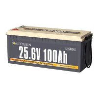Акумуляторна батарея Power Queen 25.6V 100Ah, 2560Wh, BMS 100A 25.6В 100А/год LiFePO4 Акумуляторна батарея Power Queen 25.6V 100Ah, 2560Wh, BMS 100A 25.6В 100А/год LiFePO4