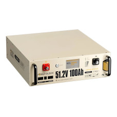Акумуляторна батарея Power Queen P51.2V100-100-COM-16-S3U 51.2В 5120Вт/год монтаж в стійку 19" LiFePO4