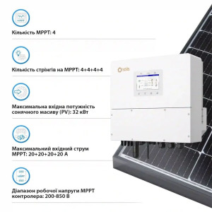 Гибридный трехфазный инвертор Solis S6-EH3P20K-H 20kW 120-800V WiFi HV-battery 4 MPPT