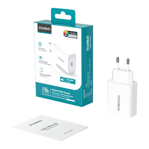 Сетевое зарядное устройство для Choetech PD3042 mini PD45W USB-C White