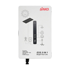 Портативна зарядна станція Sako Alpha-ESS-500W/1KWh настінна, потужність 500 Вт, енергоємність 1004.8 Вт/год, LifePO4