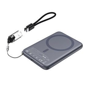 Повербанк Choetech B861 5000mAh 20W QC3.0 PD3.0 бездротова магнітна зарядка MagSafe Grey