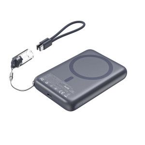Повербанк Choetech B862 10000mAh 22.5W QC3.0 PD3.0 бездротова магнітна зарядка MagSafe Grey